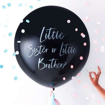 Gender Reveal Little Brother or Sister Balloon - Twinkle Twinkle