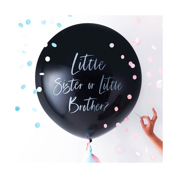 Gender Reveal Little Brother or Sister Balloon - Twinkle Twinkle