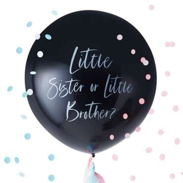 Gender Reveal Little Brother or Sister Balloon - Twinkle Twinkle