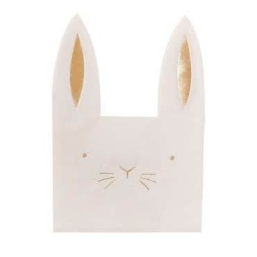 Ginger Ray Easter Bunny Shaped Paper Napkins - Carrot Crunch CA-902