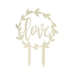 Ginger Ray Love Acrylic Cake Topper Gold