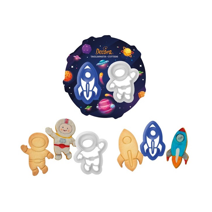 Space Cookie Cutter Set - Skyrocket & Astronaut