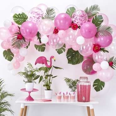 Rosa Ballongirlande - Balloon Arch Kit Pink Ginger Ray BA-301