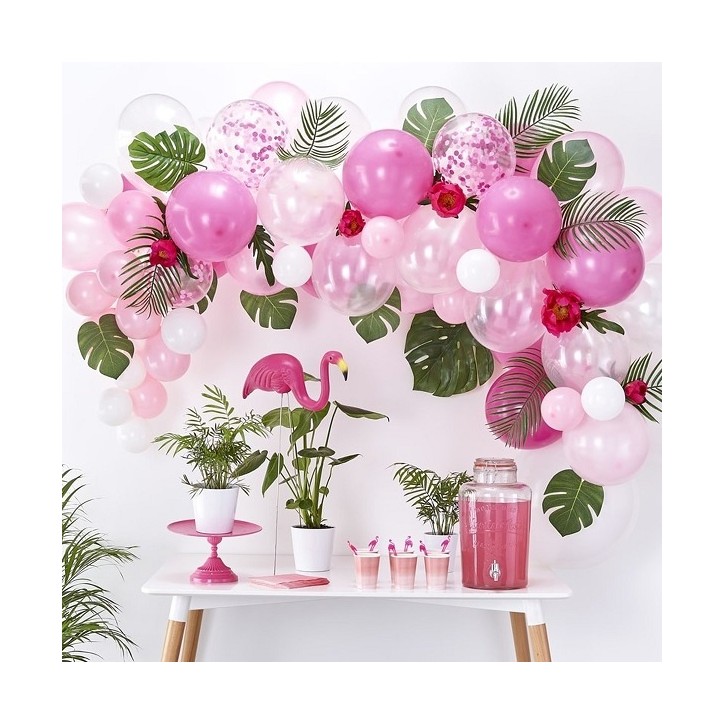 Rosa Ballongirlande - Balloon Arch Kit Pink Ginger Ray BA-301