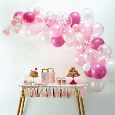 Pink/White Balloon Garland Kit Ginger Ray 5055995995263