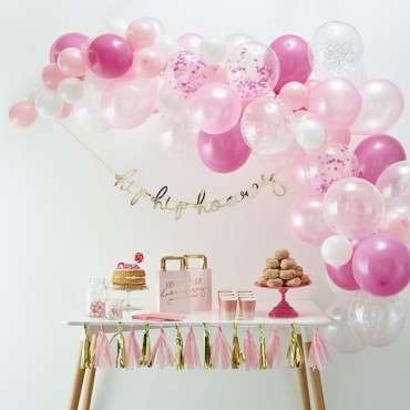 Pink/White Balloon Garland Kit Ginger Ray 5055995995263