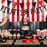 PartyDeco Pirates Party Cupcake Picks & Wrapper Kit, 6 pcs