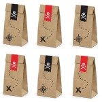 PartyDeco Piratenparty Treat Bags, 6 Stück