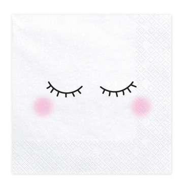 Sleeping Eyes Napkins Partydeco