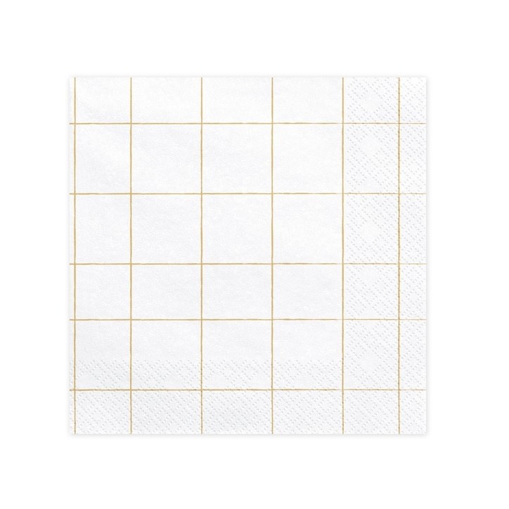 3-ply Gold Grid Paper Napkins 20pcs