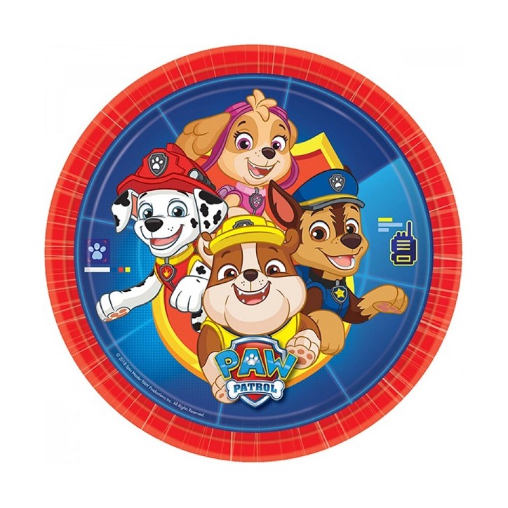 Amscan Paw Patrol Paper Plates