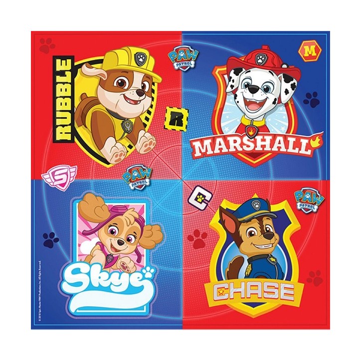 Paw Patrol Paper Napkins Chase - Marshall - Skye - Bubble