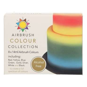 Sugarflair Airbrush Colour Collection Alcohol Free 8x14ml