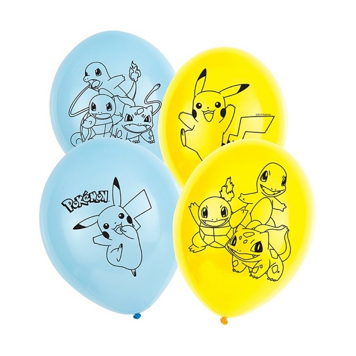 6 Pokemon Balloons Partydecoration