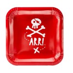 PartyDeco Pirates Party Plates, 6 pcs