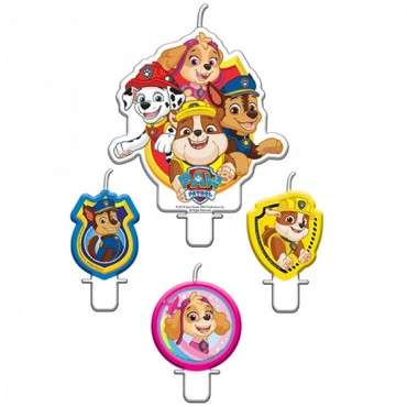 4 Mini-Figurenkerzen Paw Patrol ass 9903829