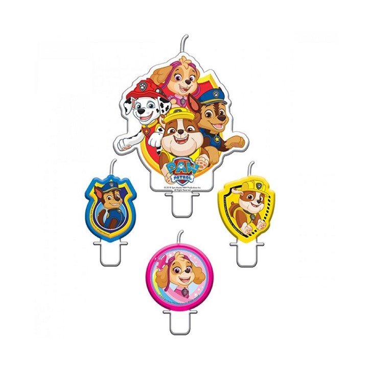 Amscan Candles Paw Patrol, 4 pcs