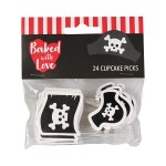 Cupcake Toppers Pirate Skull, 24 Stück