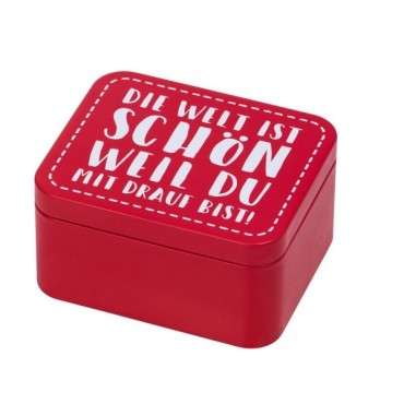 Die Welt ist schön, weil Du mit drauf bist! - Colour Splash Cookie Tin 438101