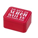 Birkmann Tin Box Die Welt ist schön, weil Du mit drauf bist! - 10x12x6cm