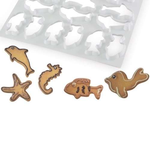 Martellato 29 Ocean Animals Pastry Cutter Grid, 60x40cm