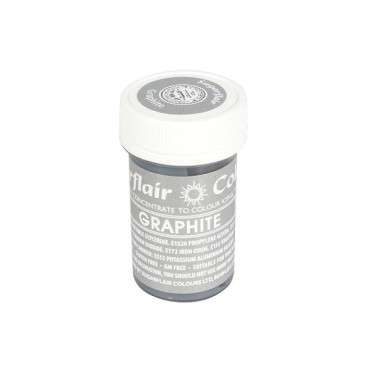 Sugarflaur Lebensmittelpastenfarbe Graphite Grau, 25g