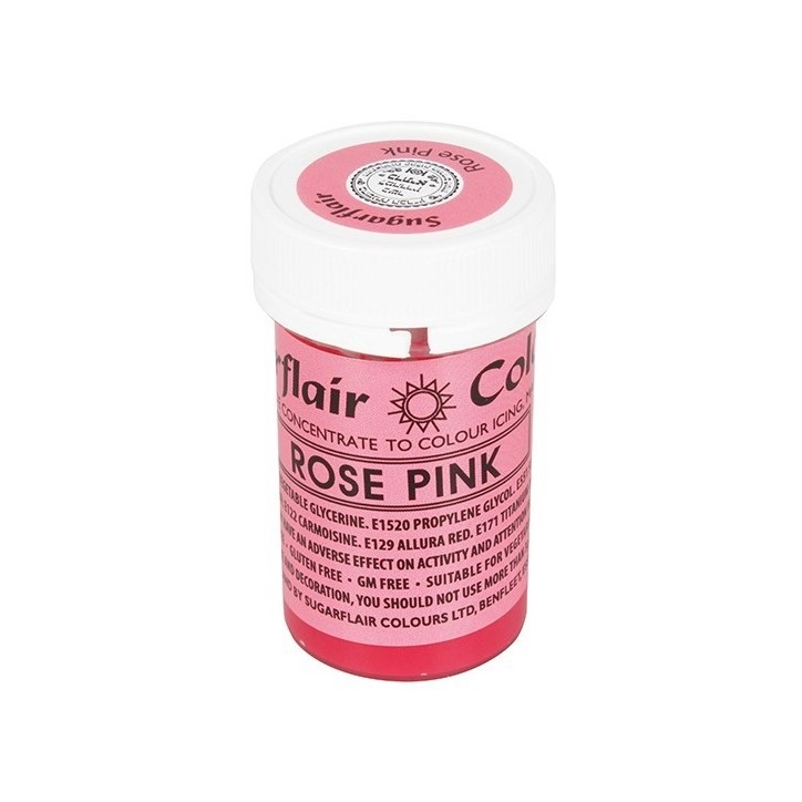 Sugarflair Pastenfarbe Rose Pink, 25g