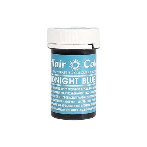 Sugarflair Lebensmittelfarbe Paste Mitternachtsblau - Midnight Blue, 25g