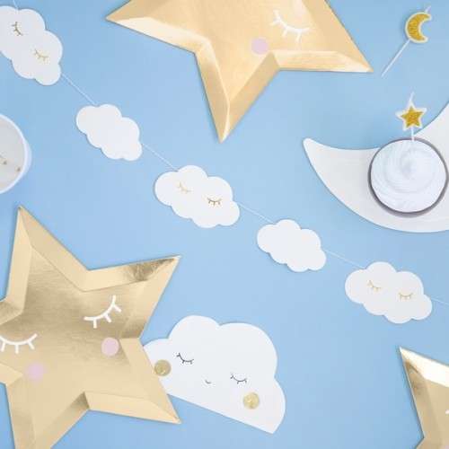 PartyDeco Little Star - Clouds Party Garland, 1.45m