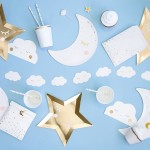 PartyDeco Little Star - Clouds Party Garland, 1.45m