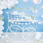 PartyDeco Little Star - Wolken Party Banner, 1.45m