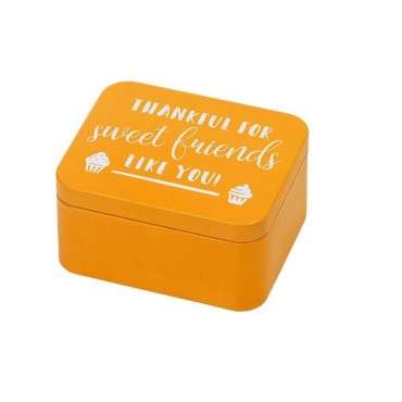 THANKFUL FOR sweet friends LIKE YOU! - Orange Colour Splash Cookie Tin 438095