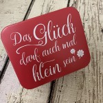 Birkmann Tin Box Das Glück darf auch mal klein sein - 10x12x6cm