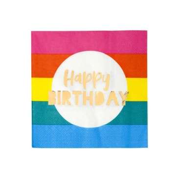 Rainbow Happy Birthday Napkins