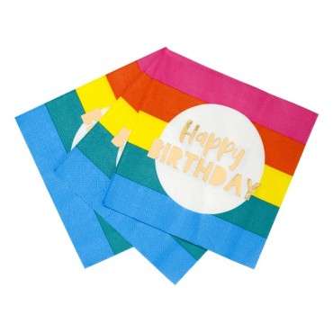 Rainbow Happy Birthday Napkins