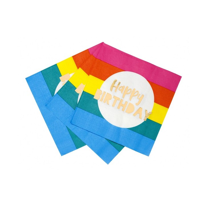 Rainbow Happy Birthday Napkins