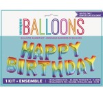 Unique Party HAPPY BIRTHDAY Foil Balloons Set Rainbow