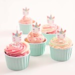 Talking Tables We Heart Unicorns Cake Candles, 5 pcs