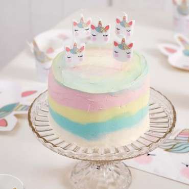 Party Candles we ❤ Unicorns - UNICORN-CANDLES Talking Tables