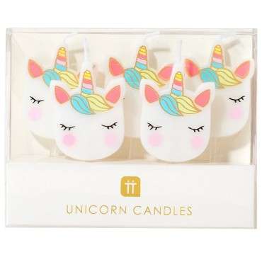 Party Candles we ❤ Unicorns - UNICORN-CANDLES Talking Tables