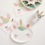 Talking Tables We heart Unicorns Face Napkins, 12 pcs