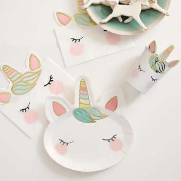 Talking Tables We Heart Unicorns Face Plates