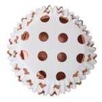 PME Rose Gold Polka Dots Foil Cupcake Cases, 30 pcs