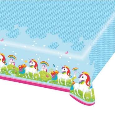 Einhorn Tischdecke 180x120cm - Amscan Partyware 9902104