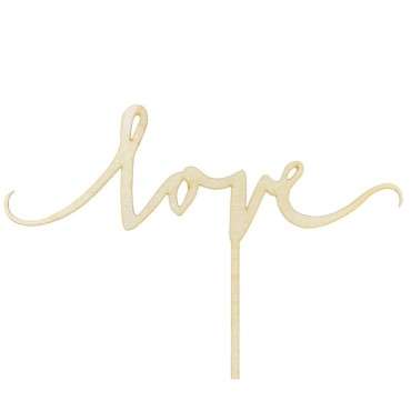 Wodden cake topper Love 16cm