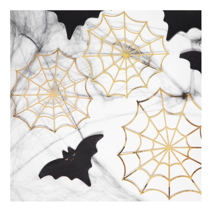 Halloween Spider Web Decorations Gold DNT9-019M