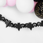 PartyDeco Bat Blotting Paper Garland, 4m