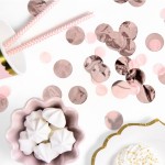 PartyDeco Table Party Confetti Circles Rose Gold, 15g