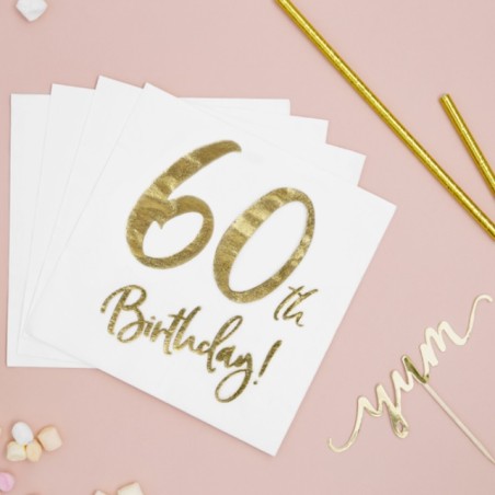 60th Birthday Napkins 5900779100749