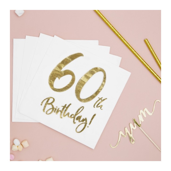 60th Birthday Napkins 5900779100749